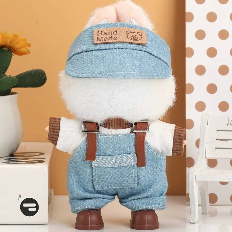 فستان دمية مقاس 17 سنتيمتر، قطيفة من دمى الجيل الثالث الأول والثاني، مجموعة فينيل، وزرة جينز عصرية للتغيير