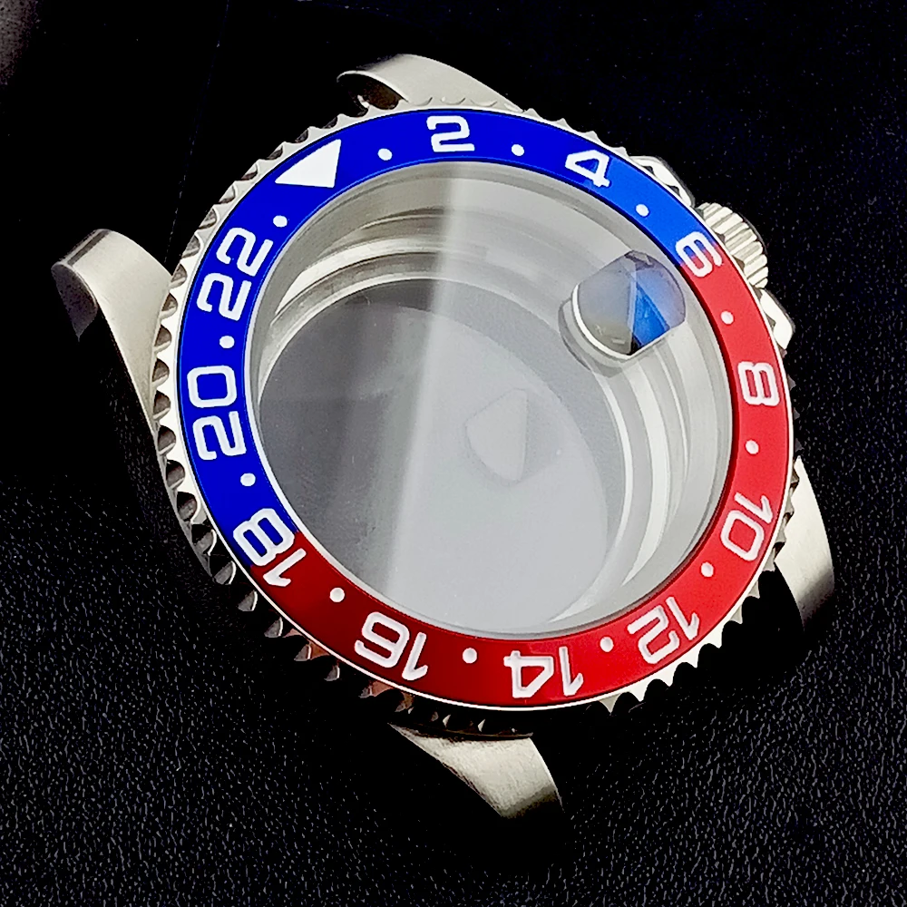 NH35 حافظة ساعة أوتوماتيكية للرجال 40 مللي متر حافظة من الفولاذ المقاوم للصدأ زجاج الياقوت مناسبة لملحقات ساعة الحركة NH34/NH35