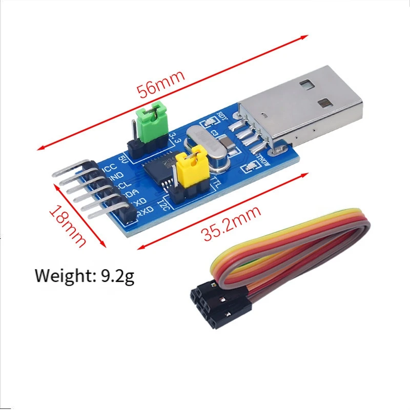 USB-IIC 어댑터 모듈, UART 변환기 어댑터 모듈, 전자 부품 IIC 장치 제어, 1 세트