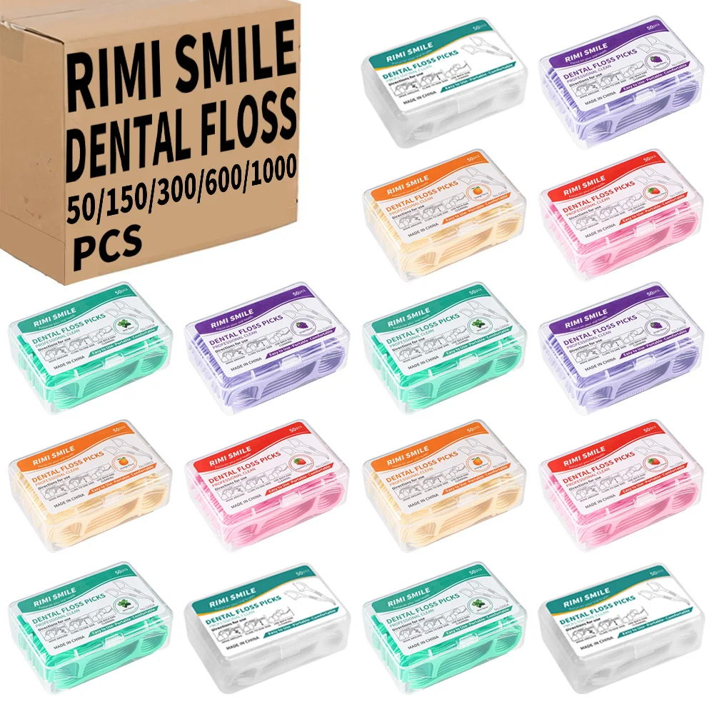 50/150/300/600/1000PSC-RIMI SMI Smooth Floss Stick - تنظيف المساحات بين الأسنان مع عصا واحدة فقط - تنظيف خيوط الأسنان بين الأسنان