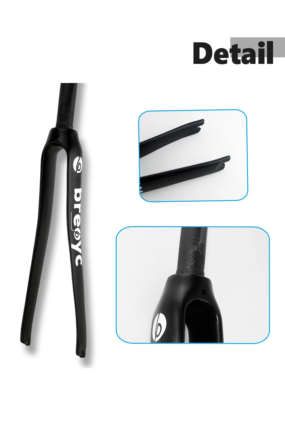 Bicycle Full Carbon Fiber Fork, 700C, 700C, Matte, Cycling Parts, Bike Fork, 420g