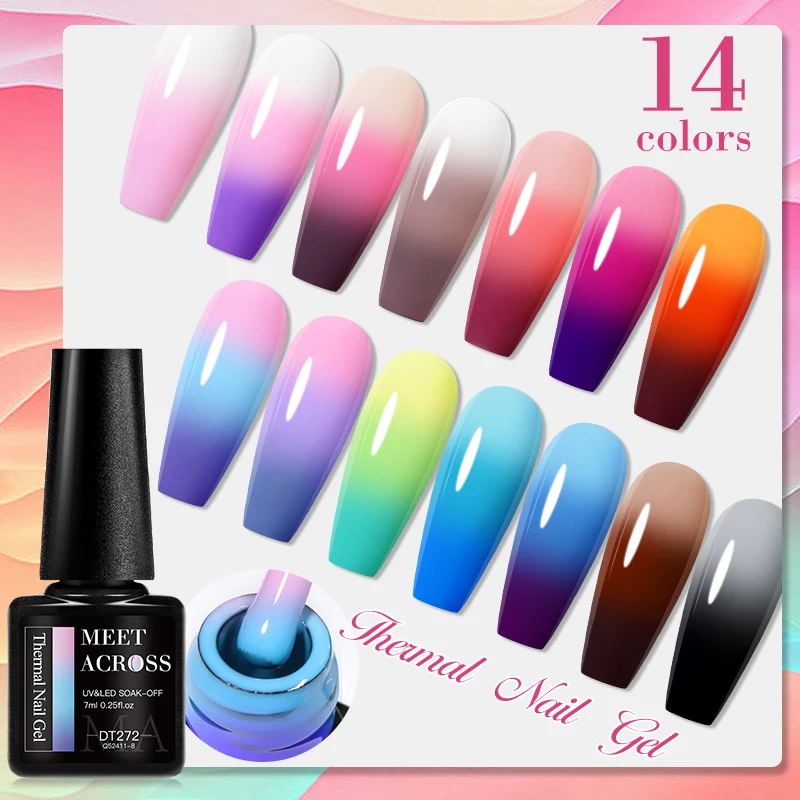10-12Pcs/set Thermal Gel Nail Polish Set 3 Layers Color Change Nails Semi Permanent Gel Nail Polish For Manicure nail supplies
