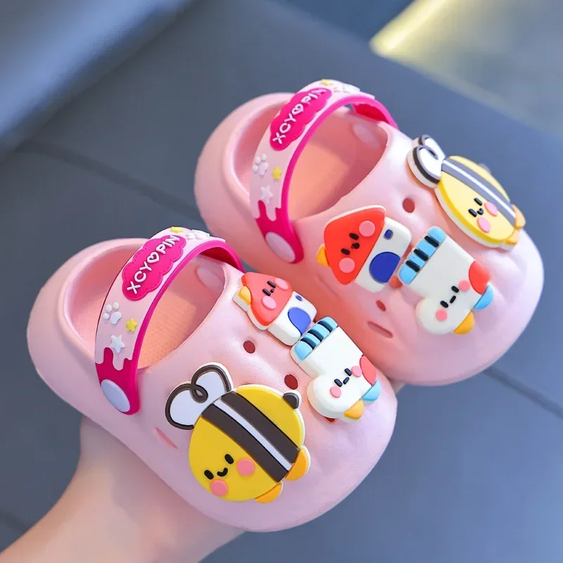 Children Garden Shoes Cute EVA Cartoon Beach Sandals Babies Summer Slippers High Quality Soft Kids Outdoor Slippers Flip Shoes