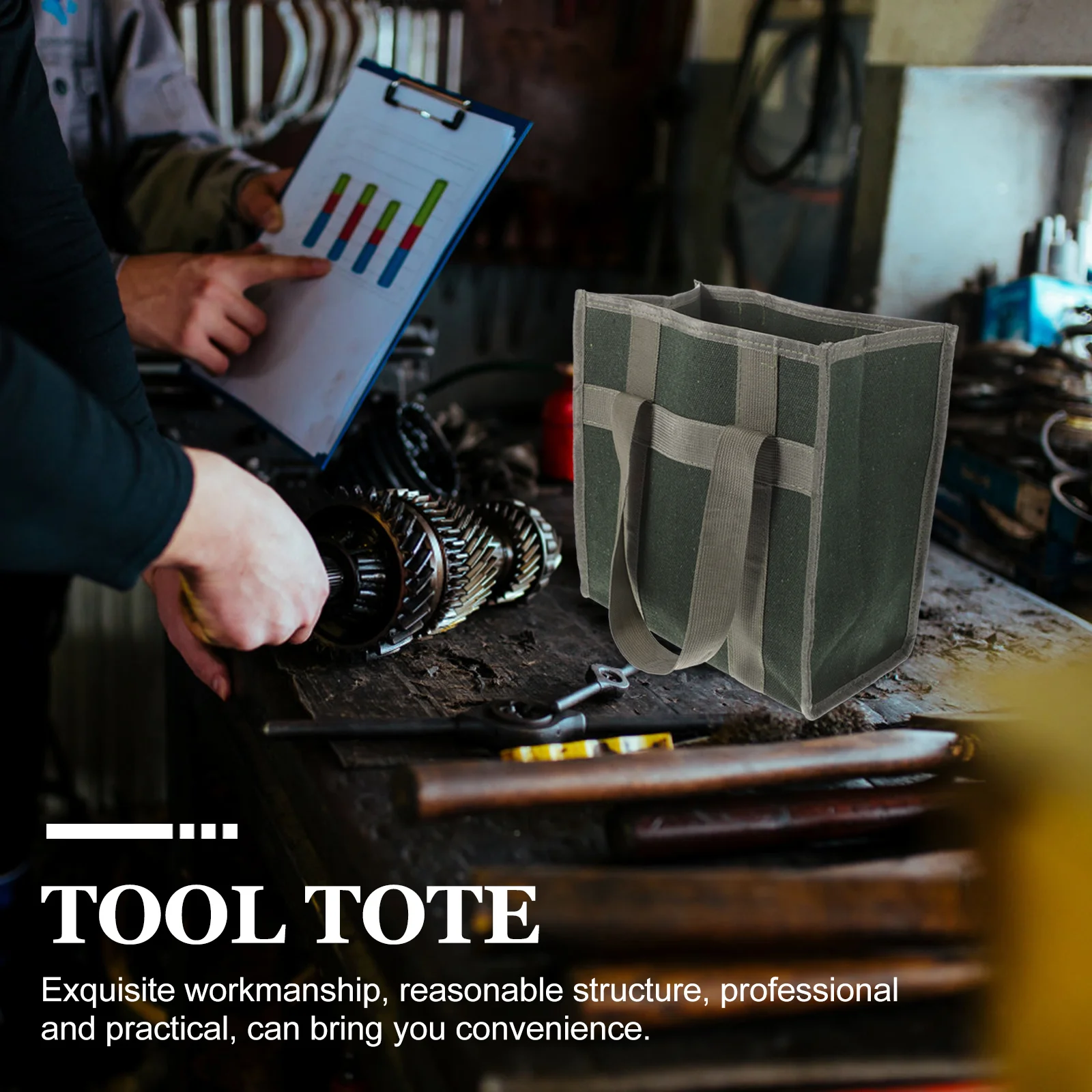 أداة حقيبة واسعة كيس التخزين أداة حمل 29x29x17 سنتيمتر المحمولة المنظم لميكانيكا الحرفيين DIY الرجال
