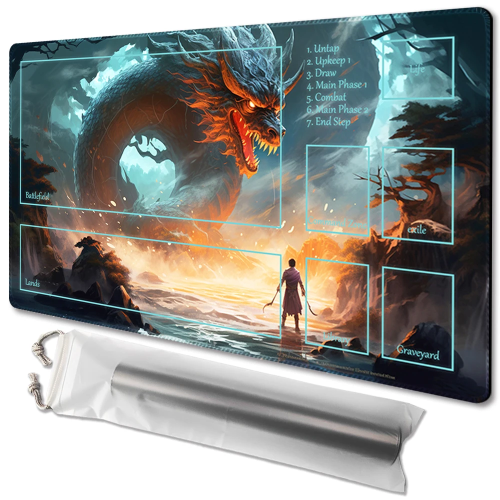 

A Swordsman - Board Game TCG Playmat Table Mat Game Size 60X35 CM Mousepad Compatible for MTG CCG