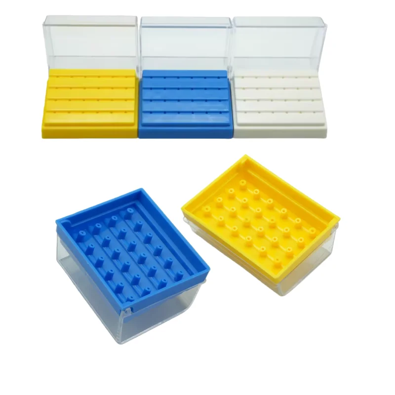

1pc Dental Bur Holder 24 Holes Plastic Holder Case for Carbide Burs Organizer for Dental Clinic Equipment Disinfection Case