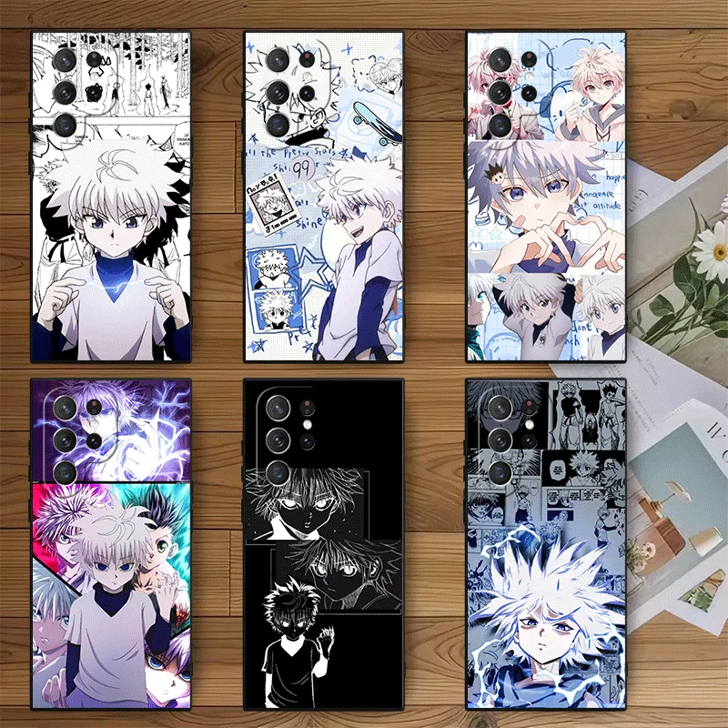 Hunter X-Hunters Killua Soft Phone Case for Samsung Galaxy S26 S25 Edge S24 Ultra S23 Plus S22 S21 FE S20 Black Cover Back Shell