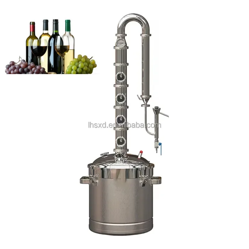 

20L/30L Household Small Electric Vodka Grape Brandy Alcohol Distiller With 4 - Storey Distillation Tower