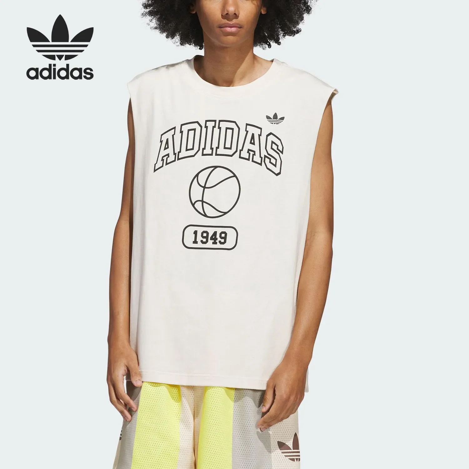Camiseta sin mangas para entrenamiento, chaleco deportivo/Adidas Clover, chaleco deportivo transpirable para hombre, para entrenamiento de baloncesto JP0651