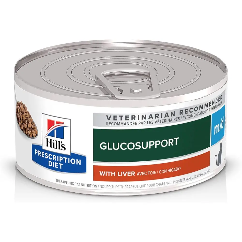 

m/d GlucoSupport with Liver lavor Canned Cat ood, Veterinary Diet, 5.5 Ounce (Pack o 24)