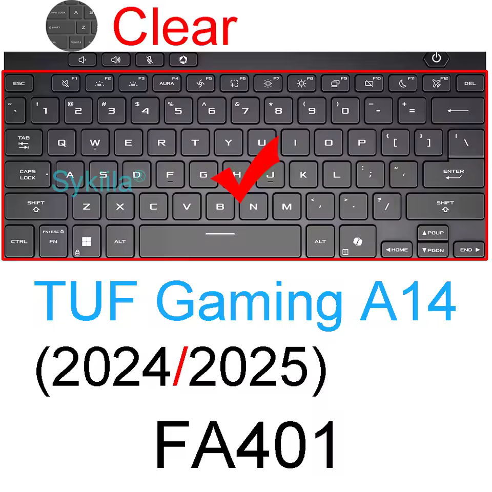 ASUS TUF 키보드 커버 레이아웃