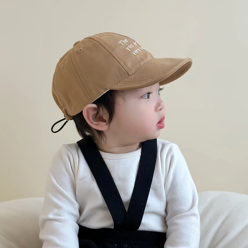 Sombreros de béisbol con estampado de letras para bebé, sombrero de Sol para exteriores, gorras de algodón con visera, primavera y verano