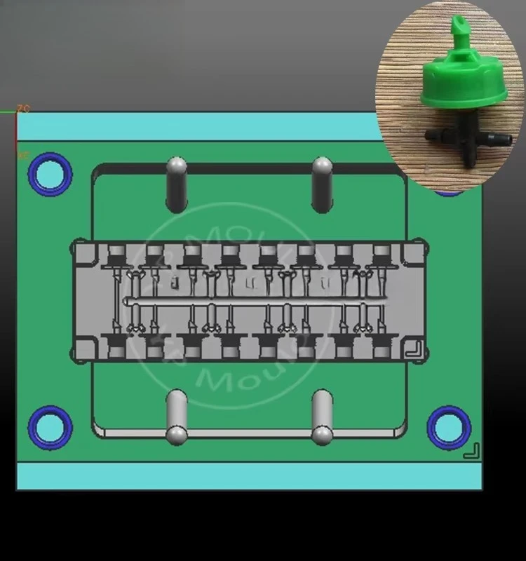 Molde de gotejador de irrigação de plástico