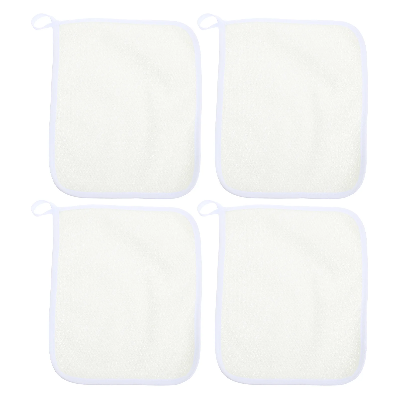 

4Pcs Dual Sided Beige Exfoliating Wash Cloths Shower Scrub Cloth Body Face Massage Towels Men Women Smooth Skin