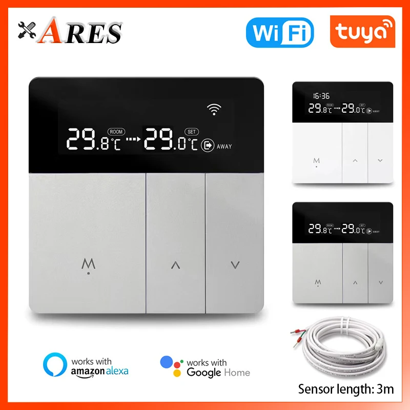 Tuya WiFi Smart Thermostat LCD Touch Screen Electric/Water/Gas Boiler Temperature Controller Switch Work with Alexa Google Home