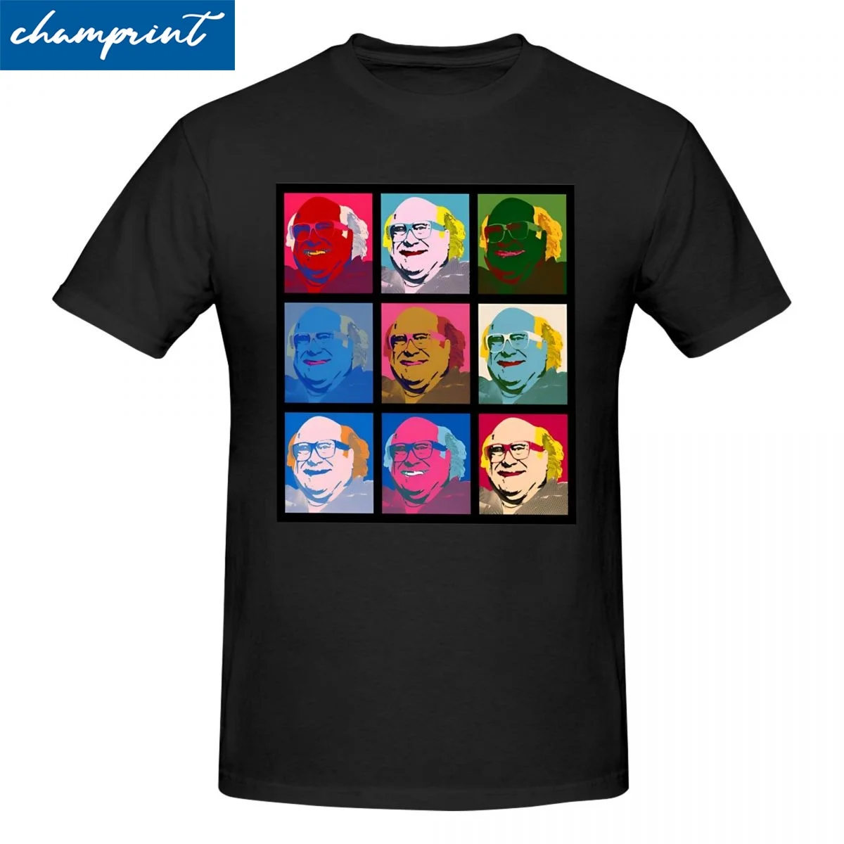 Casual Funny Danny DeVito Pop Art Tshirts Unisex O-neck Short Sleeve Tops Hip Hop Vintage Cotton Summer Tops Shirts