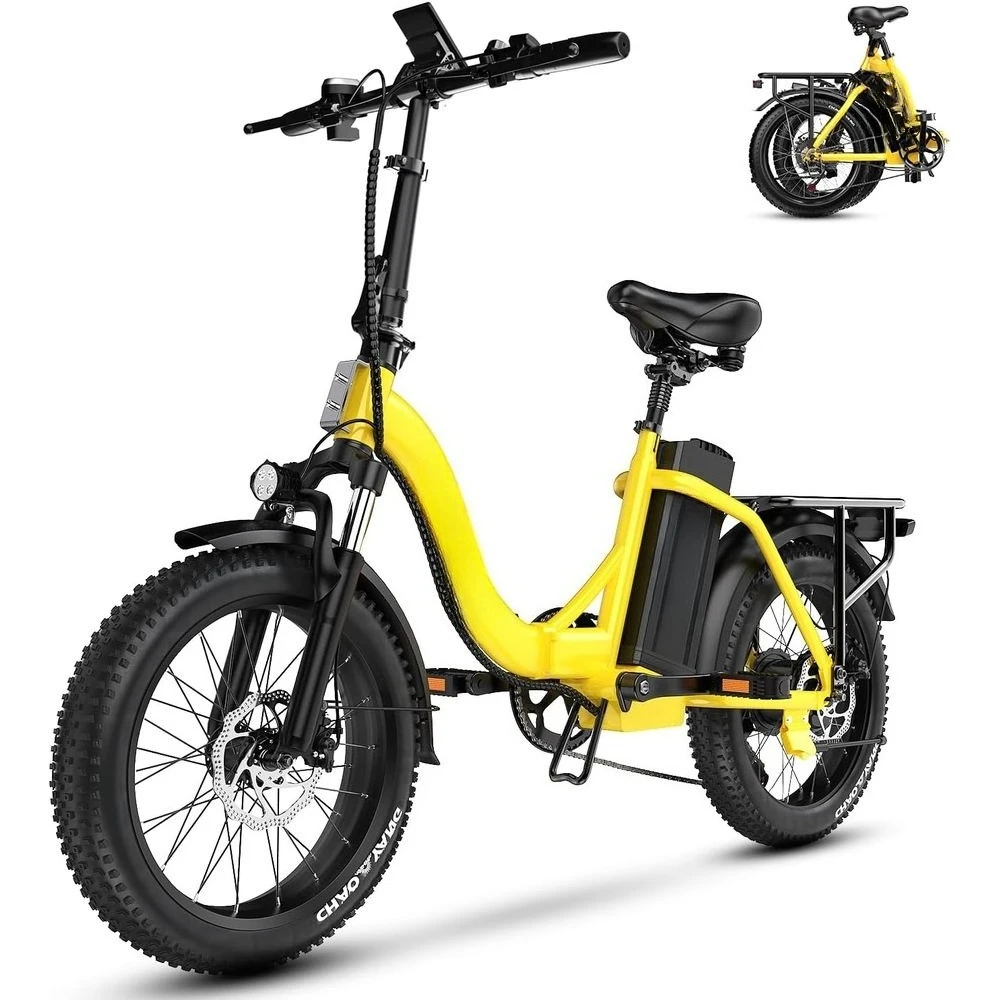 

Складной электровелосипед 1000 Вт, съемная батарея 48 В 20 Ач, скорость до 48 км/ч, запас хода до 128 км, для взрослых, 20-дюймовые толстые шины, складной электровелосипед