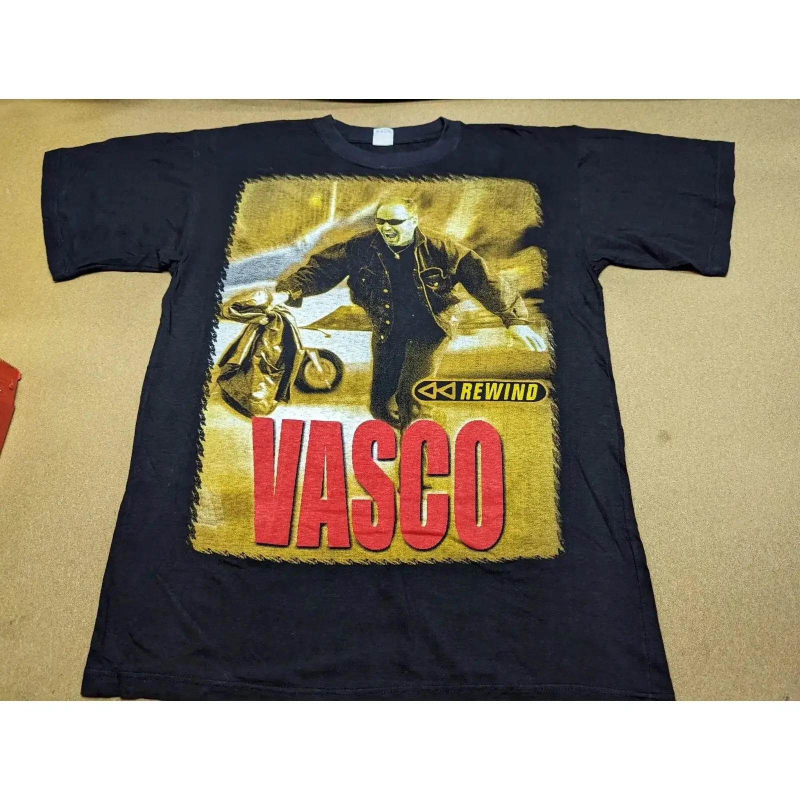 Vintage Vasco Rossi Rewind 99 T Shirt 2XL XXL Take Time New Frontier vintage Washed fashion Slightly homme designer clothes