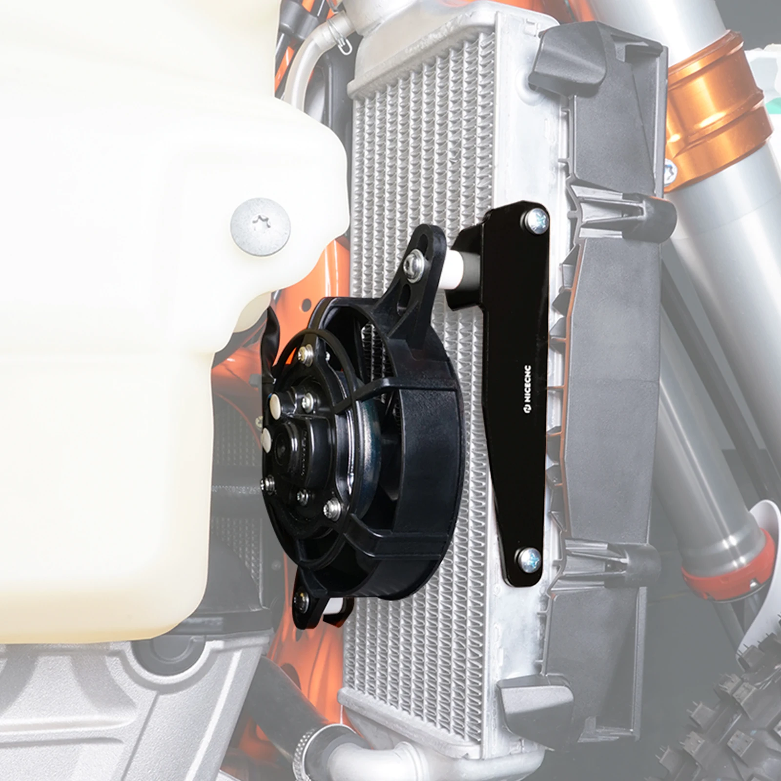 NICECNC لـ KTM EXC 300 EXCF 350 XCW500 2017-2023 لـ Husqvarna TE300 FE501 GasGas EC300 EC250 مجموعة مروحة تبريد المبرد الكهربائي