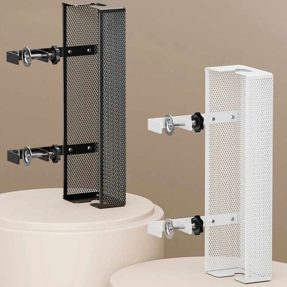 整然としたミニマリストのケーブル管理クランプ、穴あけ不要のコードホルダー、頑丈な電源タップソケットバスケットラック