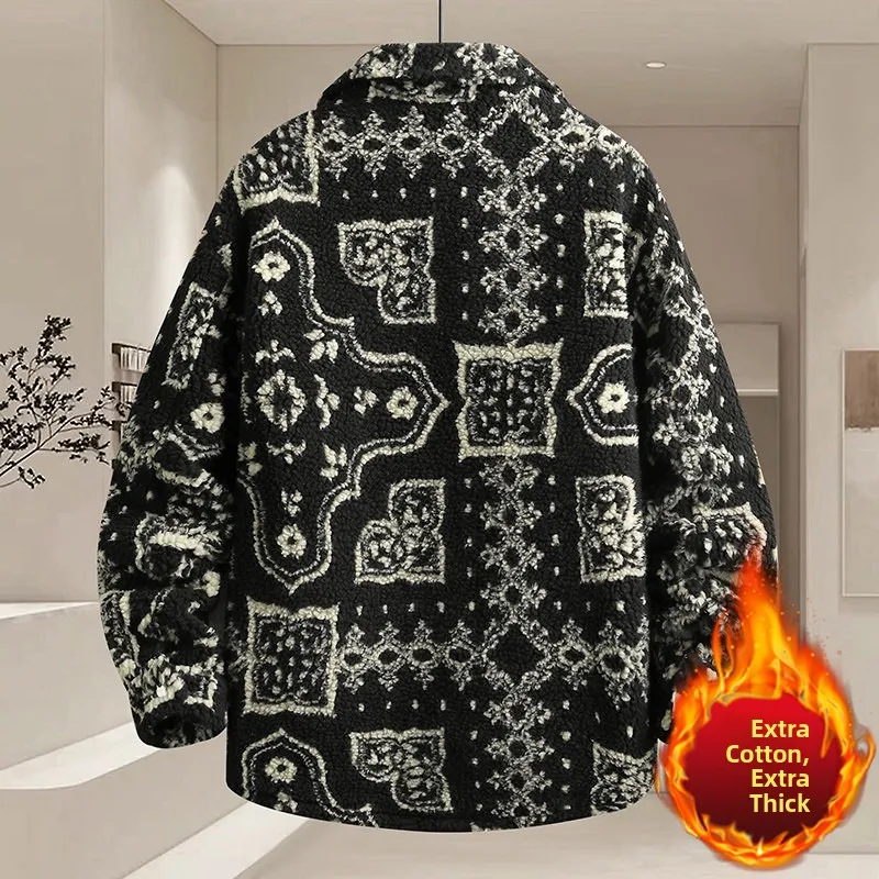 

Мужская осенне-зимняя куртка из овечьего вельвета с вышивкой, утепленная, хлопковая, теплая, повседневная, модная верхняя одежда для молодежи, активного образа жизни