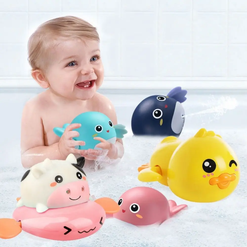 3pcs Toddlers Bath Toys Little Duck Move Swims Baby Showers Play Water Toys Swimming Pool Toys Beach Game Props for Children