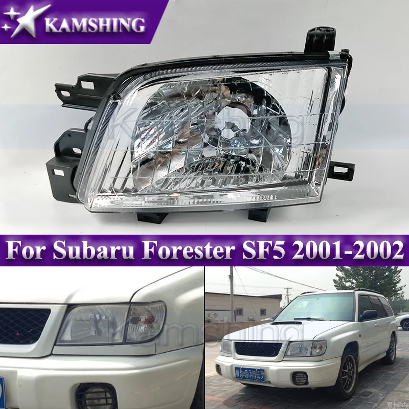 Kamshing Front Bumper Headlight For Subaru Forester SF5 2001-2002 Headlamp Head Lamp Head Light
