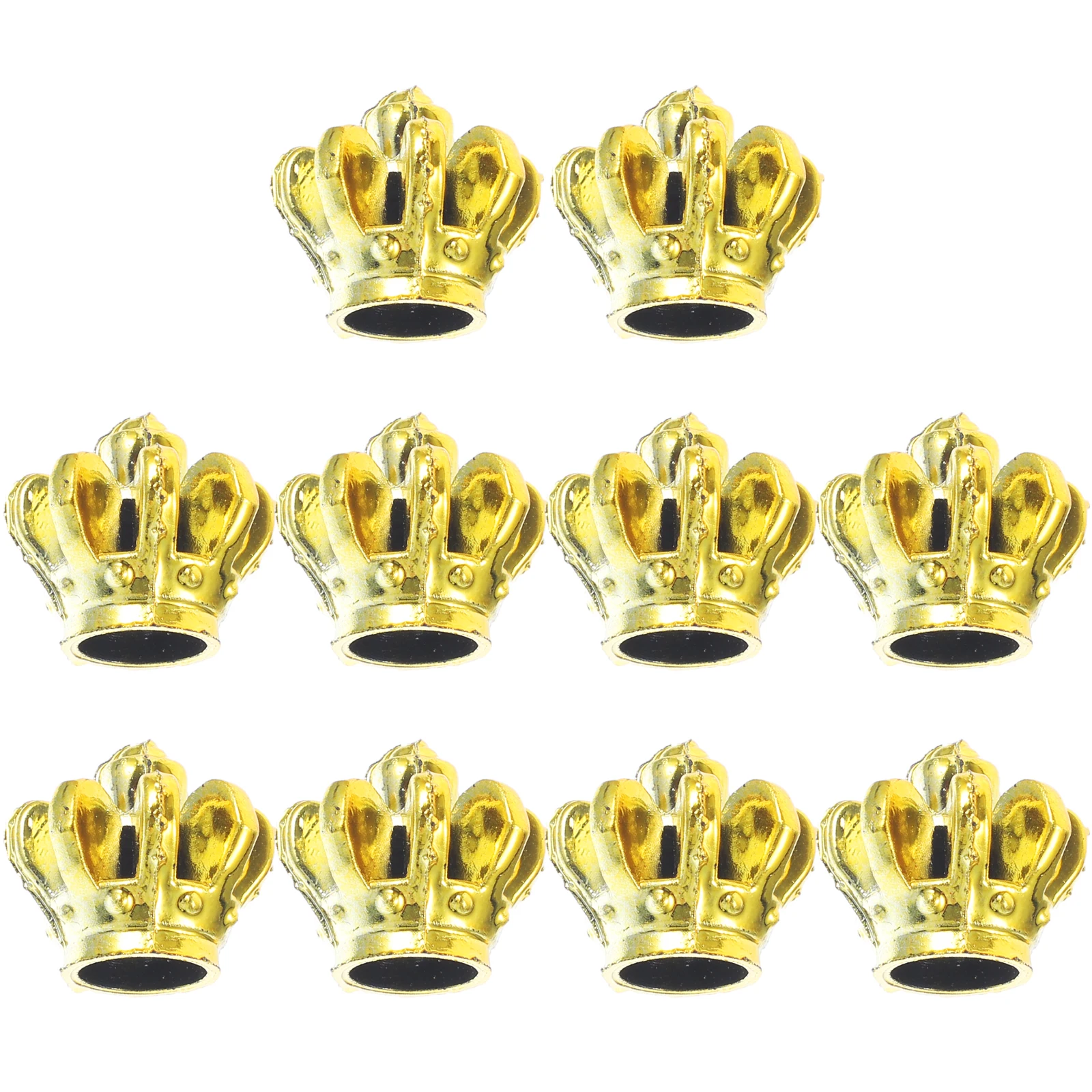 จี้มงกุฎขนาดเล็ก 10 ชิ้น วัสดุ PVC สำหรับทำเครื่องประดับ DIY จี้สร้อยคอ สร้อยข้อมือ พวงกุญแจ ของตกแต่งงานฝีมือ