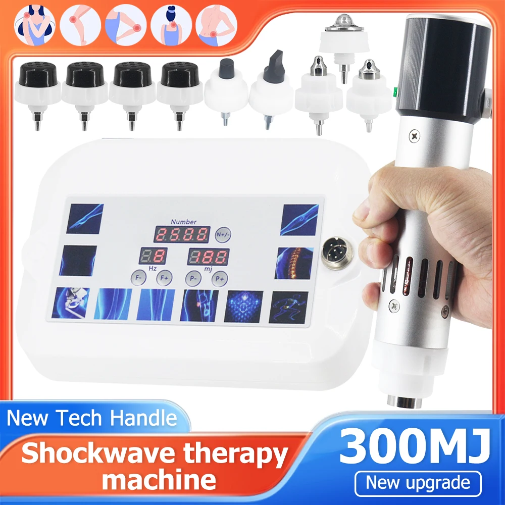 

Physical Shockwave Therapy Machine 11Heads For ED Treatment Knee Pain Removal Body Relaxation Massager 300MJ Portable Shock Wave