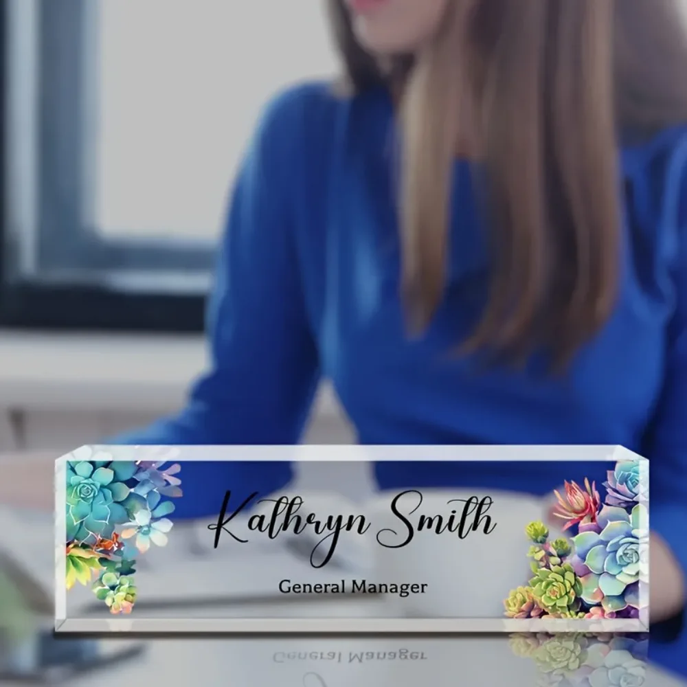 Individuelles Acryl-Schreibtisch-Namensschild Professionelles Bürozubehör Warmes Dankeschön-Geschenk für Fachleute & Kollegen