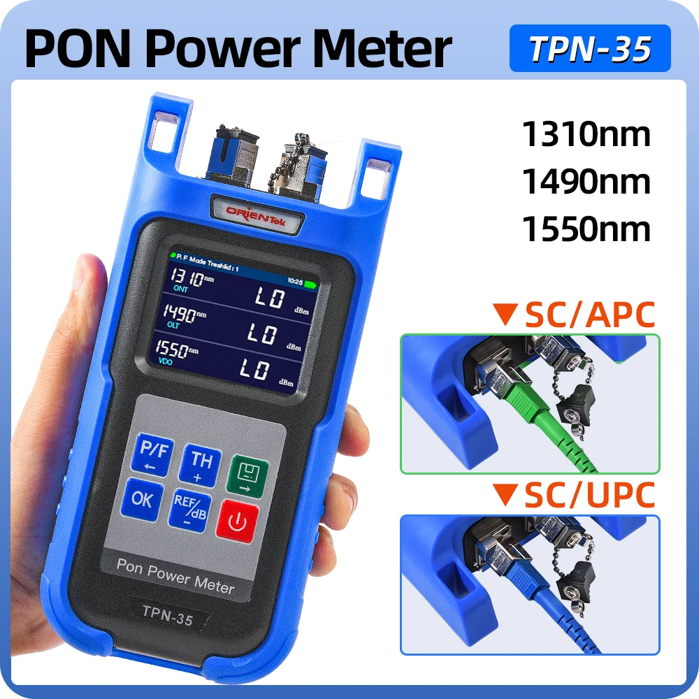 1310/1490/1550nm PON Optical Power Meter, Orientek TPN-35 PON Network Tester, Fiber Optic Power Meter, OTDR Tester SC/UPC SC/APC