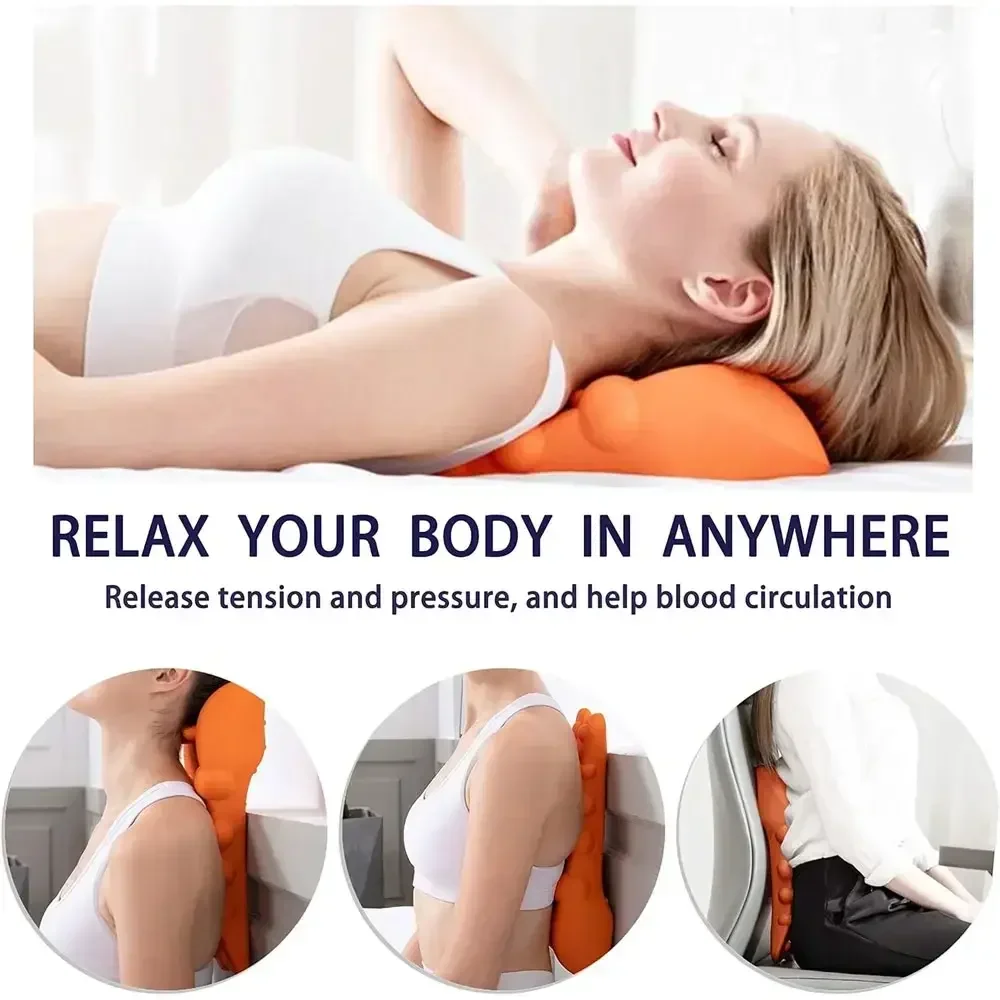 Neck and Shoulder Relaxer with Upper Back Massage Point, Cervical Traction Device Neck Stretcher for Pain Relief and Spine