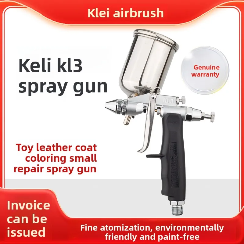 Keli Repair Spray Gun Kl3 Pneumatic Paint Spray Gun K3 Touch-Up Small Spray Gun for Leather Clothing and Leather Goods Coloring