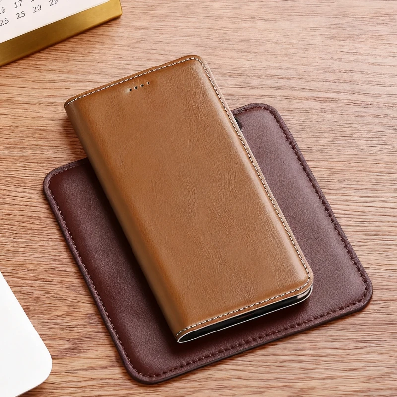 

Чехлы-кошельки из натуральной кожи для ZTE Blade A51 A52 A71 A72 A72S A73 A75 Lite с слотом для карт