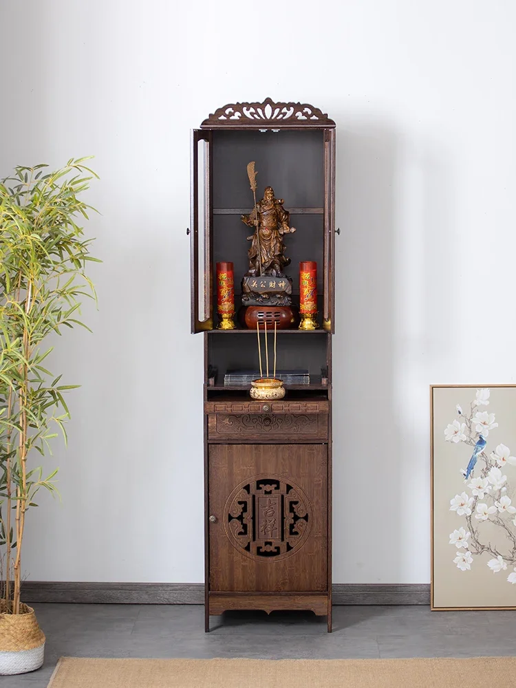 Buddha Niche New Chinese Style Clothes Closet Altar Buddha Cabinet Household Altar Cabinet Altar God of Wealth Cabinet