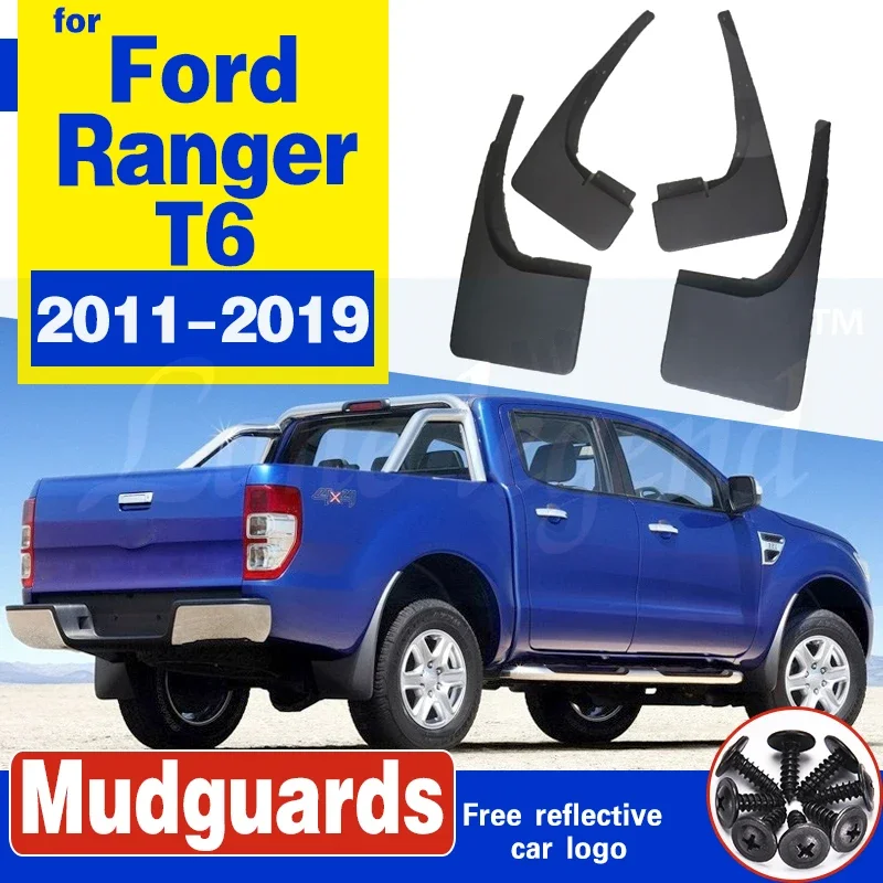 Car Splash Guards Mud Flaps for Ford Ranger T6 2011 - 2019 mudguards mudflaps Fender 2012 2013 2014 2015 2016 2017 2018