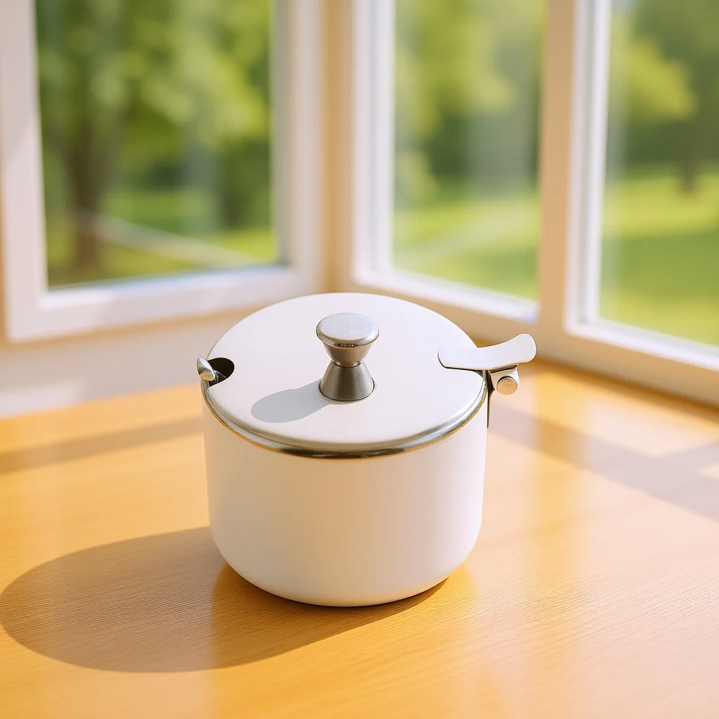 Jarra de açúcar de aço inoxidável com colher, recipiente multiuso para armazenamento de temperos, jarra de condimentos de cozinha, especiarias reutilizáveis