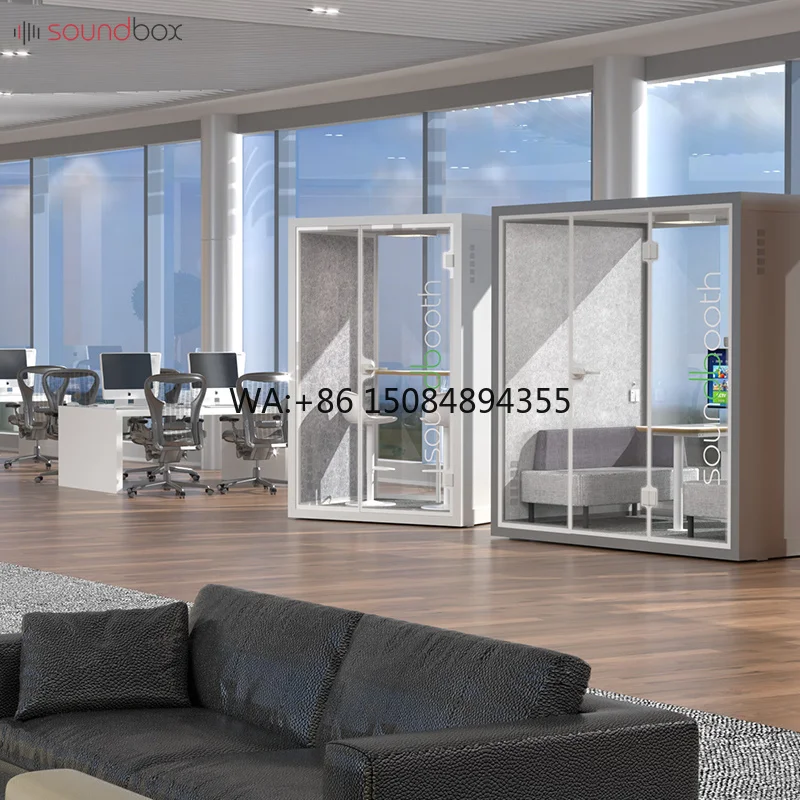 Private Conversations Acoustic Office Booth Noise-Canceling Silent Meeting Pod for Noisy Work Environments