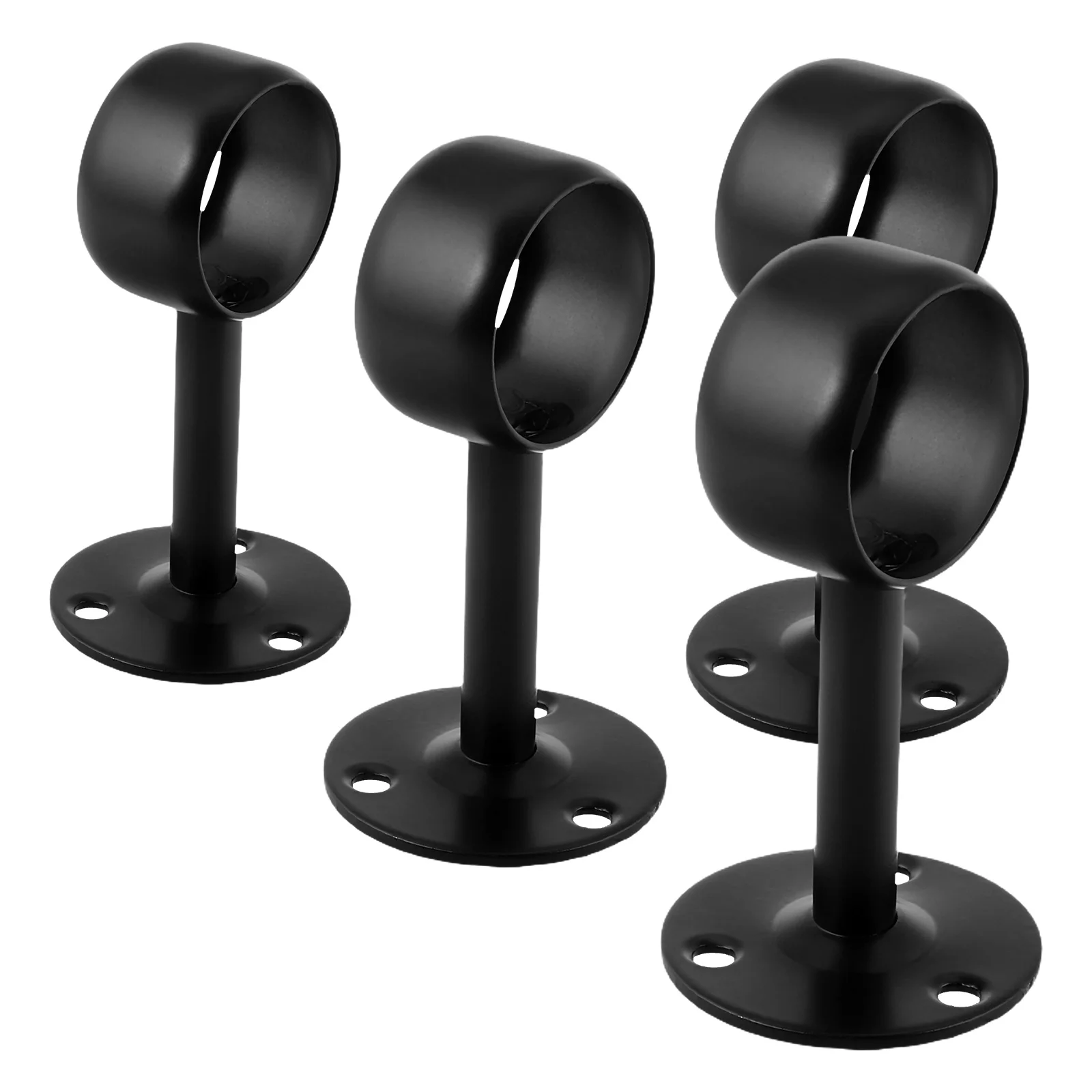 

4Pcs Closet Rod Heavy Duty Support Bracket Adjustable Ceiling Mount Center Support for Wardrobe Curtain Shower Room Pipe