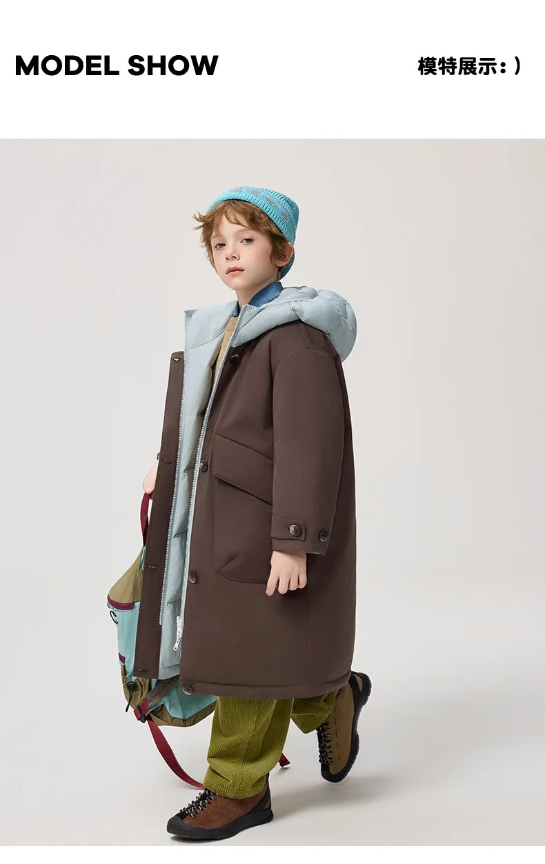 Winter Neue kinder Windjacke Unten Jacke Mode Mit Kapuze Winddicht Wasserdichte Oberbekleidung Jungen Mädchen Warme Mäntel A4820 – Detail 3