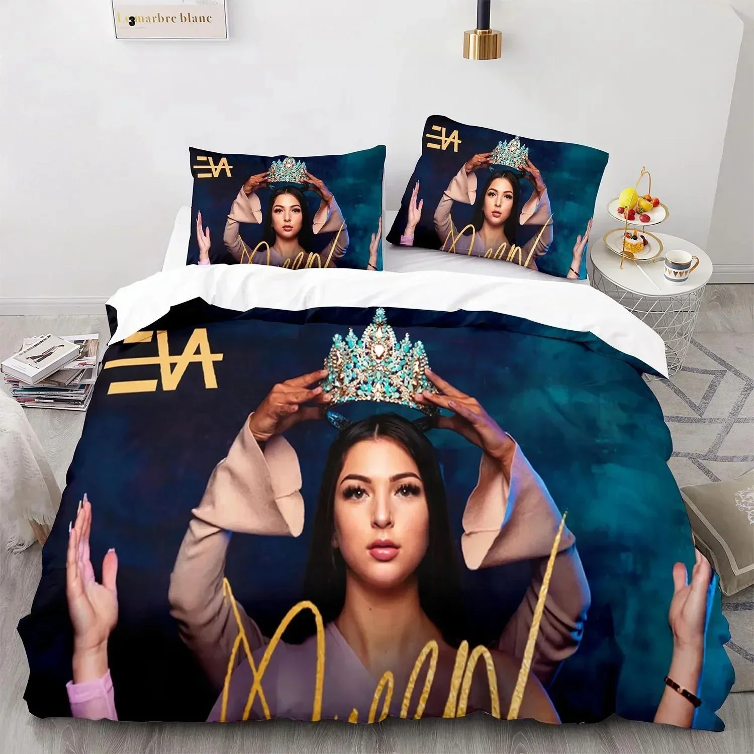 Fashion 3D Printed Singer E-Eva Queen Bedding Set Boys Girls Twin Queen King Size Duvet Cover Pillowcase Bed boys Adult Bedroom
