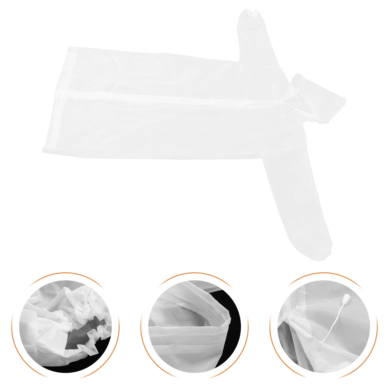 Chubasquero transparente para adultos, estante largo para ropa resistente para hombre, Poncho reutilizable, adornos para chaqueta, pollitos, equipo de viaje con capucha, 2 uds.
