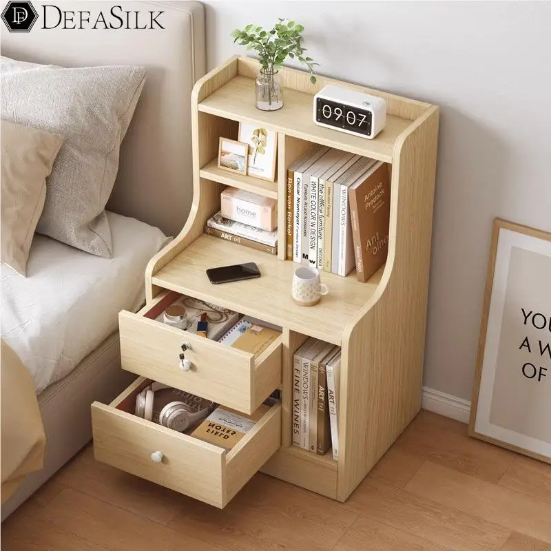 yyhcBedside table Simple modern home Children's bedroom Small bedside rack Storage cabinet Locker cabinet