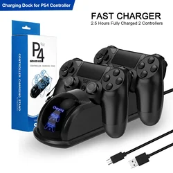 NEW For PS4 Controller Charger Dock Station Fast Charging Station with LED Indicator for PS4/PS4 Slim/PS4 Pro Controller