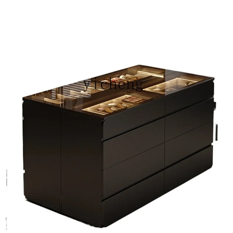 

HSN cloakroom Nakajima Taiwan household jewelry storage cabinet bedroom double-sided drawer chest jewelry display floor cabinet