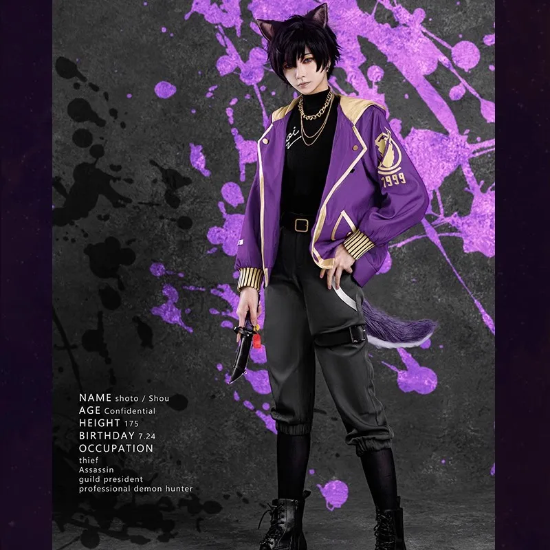 

Shou /Shoto Cosplay Costume VTuber Shxtou Cosplay Men Handsome Outfit Role Play Halloween Comic-con Party Uniform Pre-sale