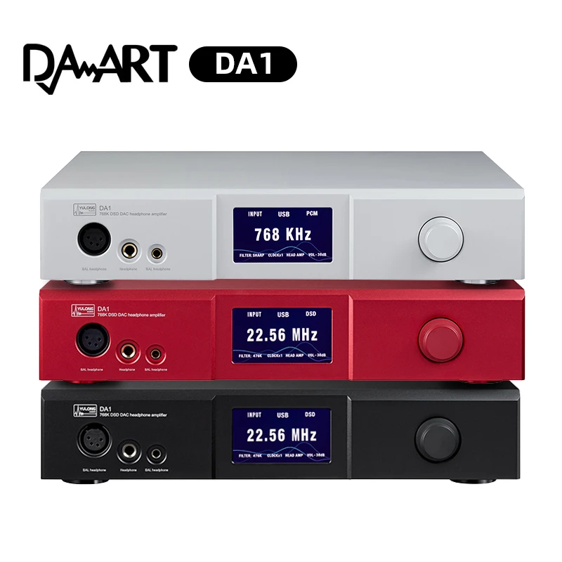 

DAART Yulong DA1 AK4499EQ DAC Headphone Amplifier Pre-Amp All in One DSD512 32Bit/768kHz Decoder