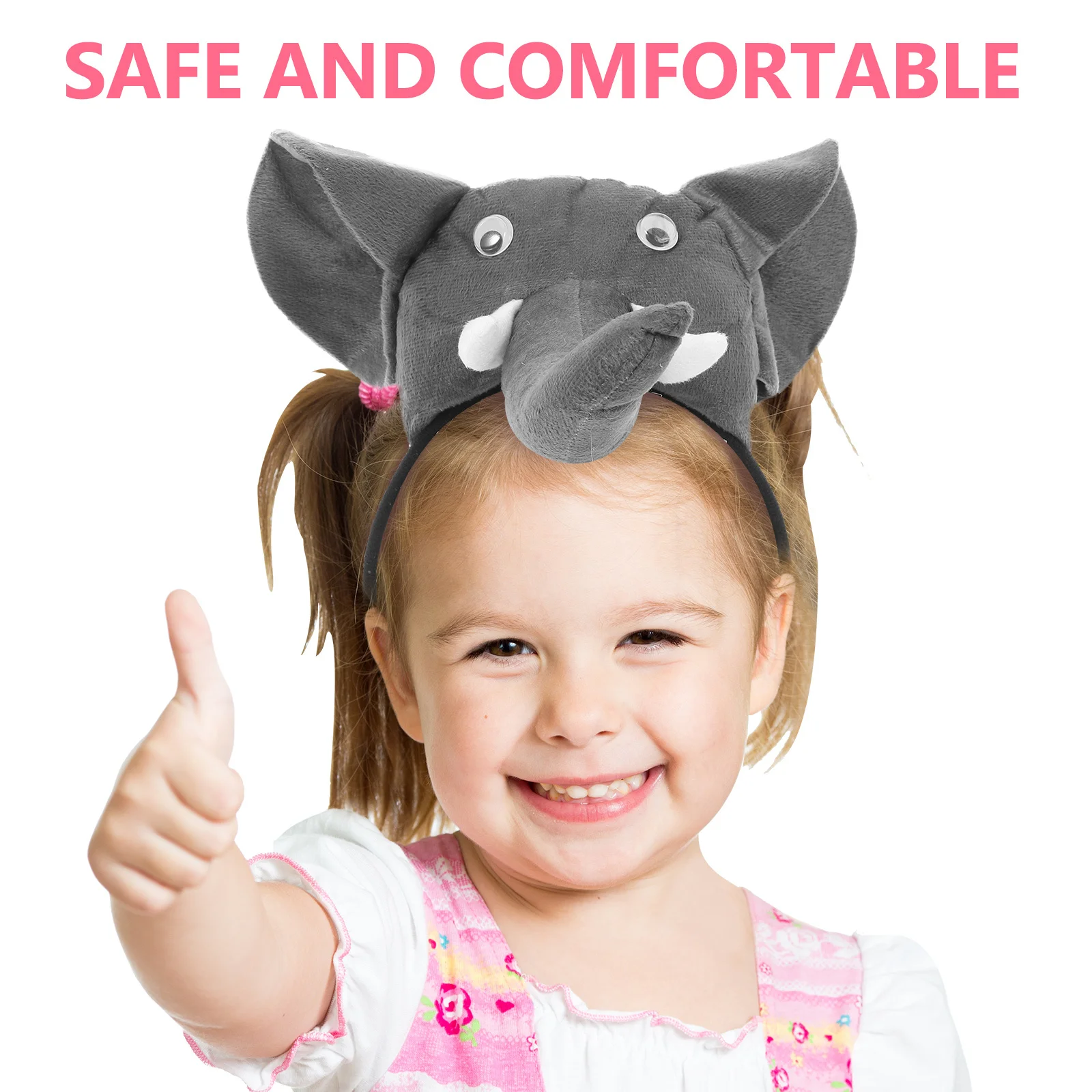 Conjunto de fantasia de animal de 3 peças, faixa elástica com cauda e lembranças divertidas para acessórios de cosplay