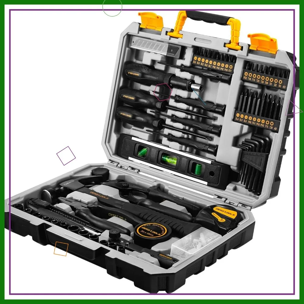 

Набор бытовых инструментов из 150 предметов с футляром для хранения проектов DIY и домашнего обслуживания