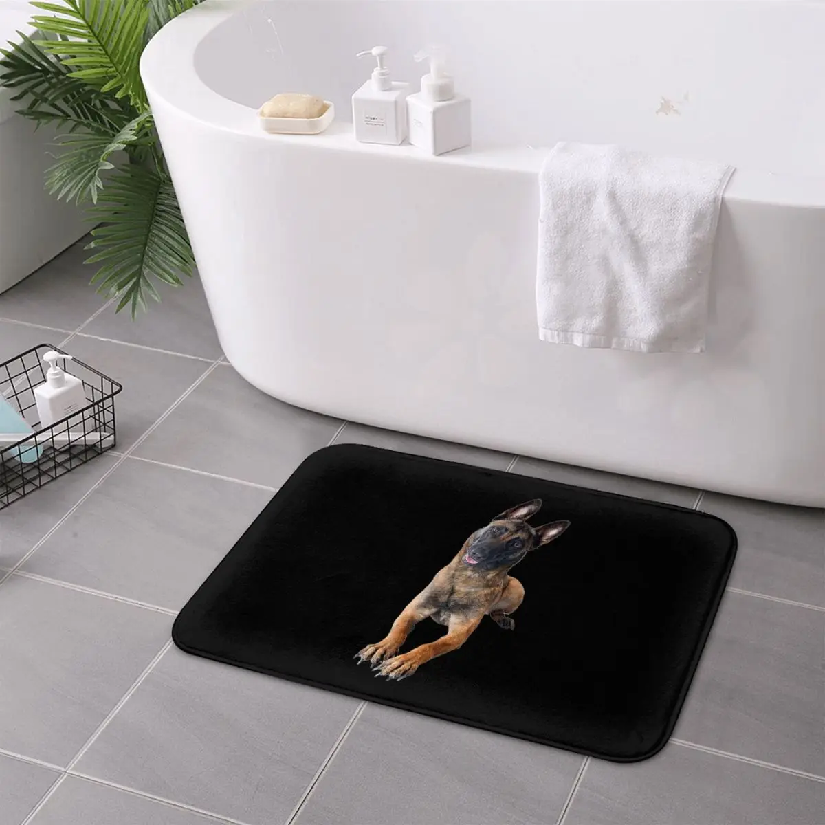 

Belgian Shepherd Dog Malinois Non-slip Doormat Floor Mat Carpet Rug for Kitchen Entrance Home Bathroom Living room Footpad Mats